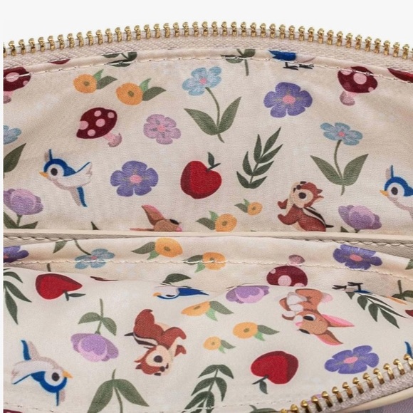 LOUNGEFLY DISNEY SNOW WHITE & 7 DWARFS Snow White Castle CROSSBODY BAG & WALLET! - Picture 6 of 10